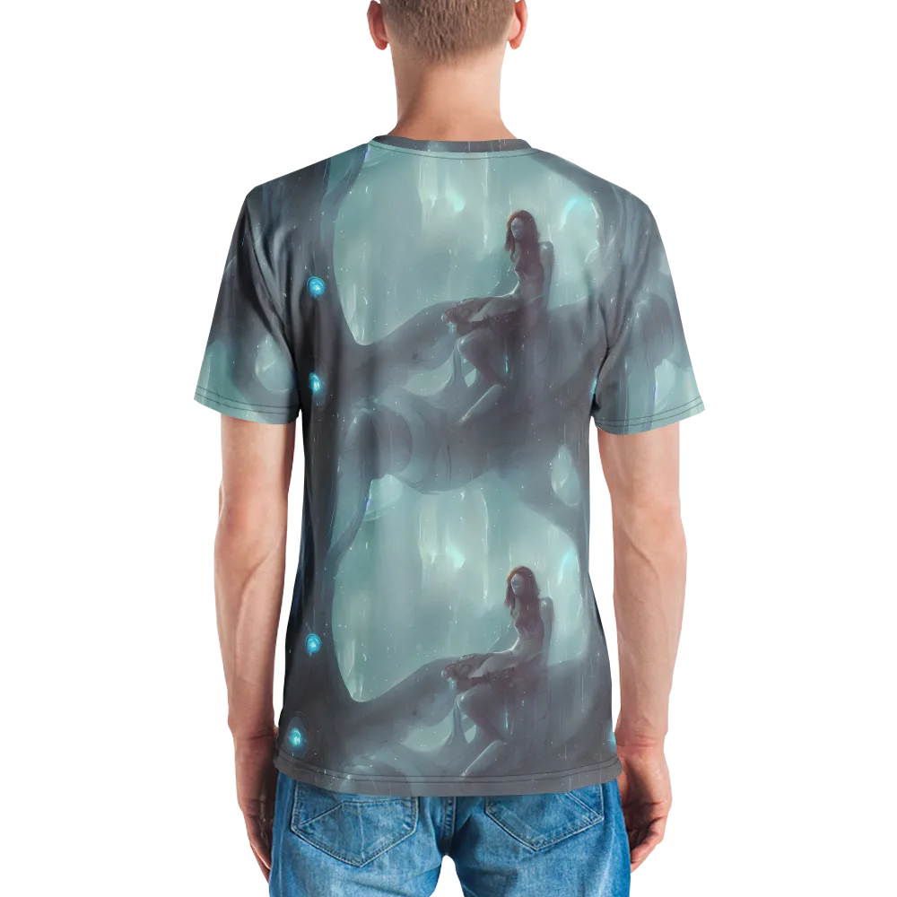 Liquid Serenity on Men's Crew Neck T-Shirt — Back