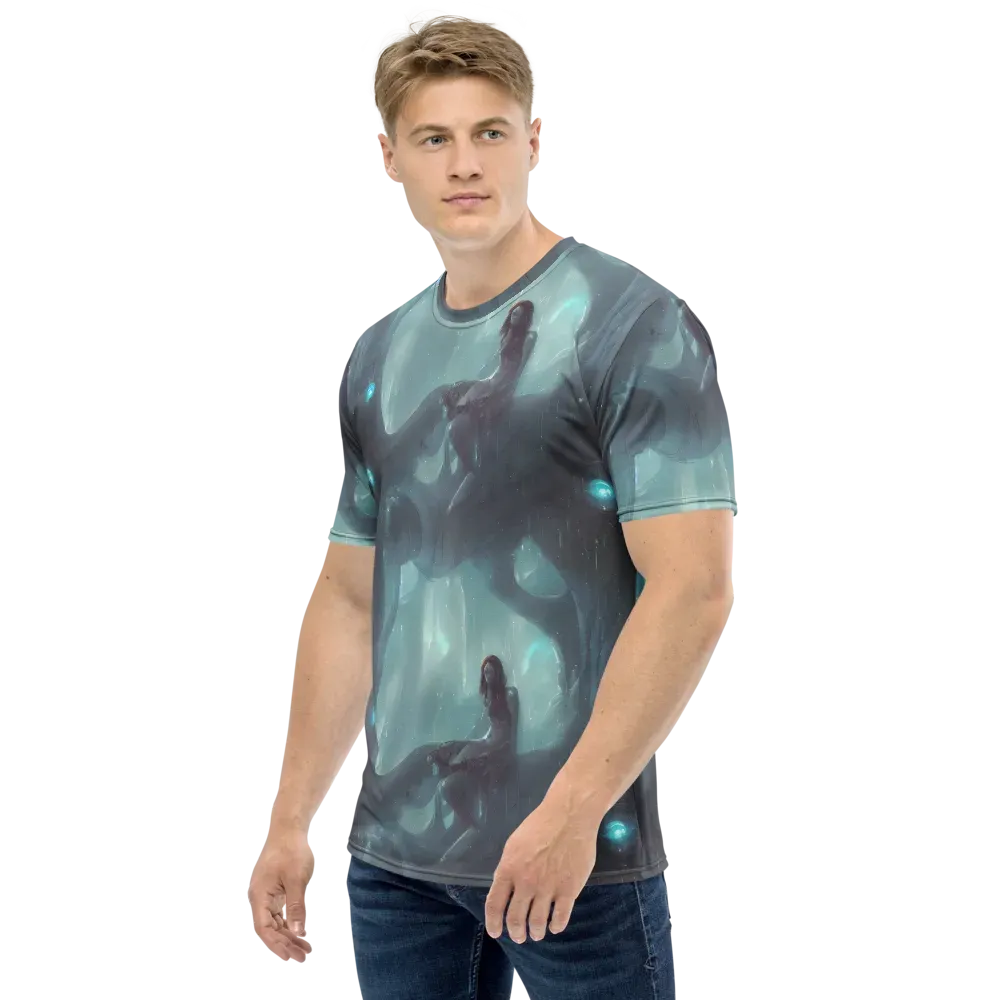 Liquid Serenity on Men's Crew Neck T-Shirt — Left