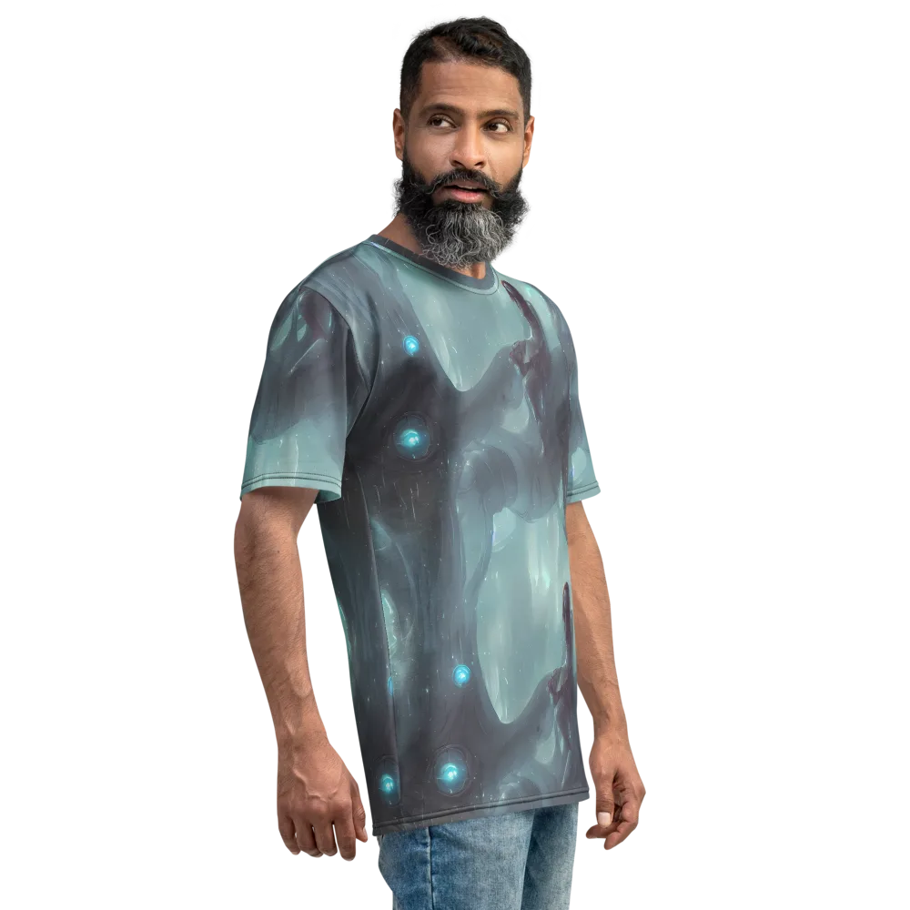 Liquid Serenity on Men's Crew Neck T-Shirt — Right