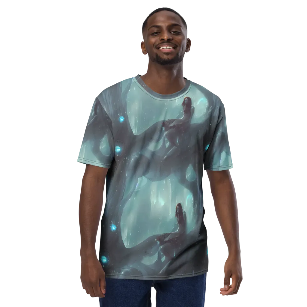 Liquid Serenity on Men's Crew Neck T-Shirt — Front