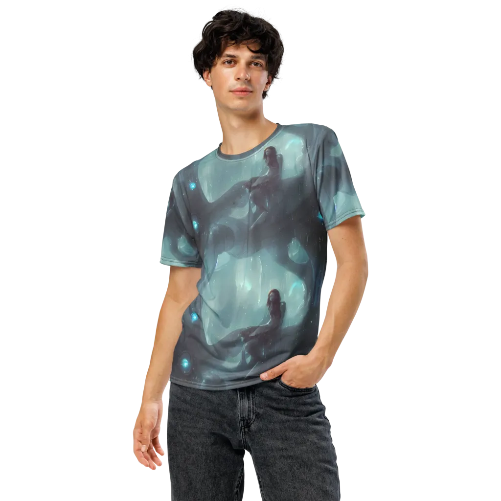 Liquid Serenity on Men's Crew Neck T-Shirt — Front