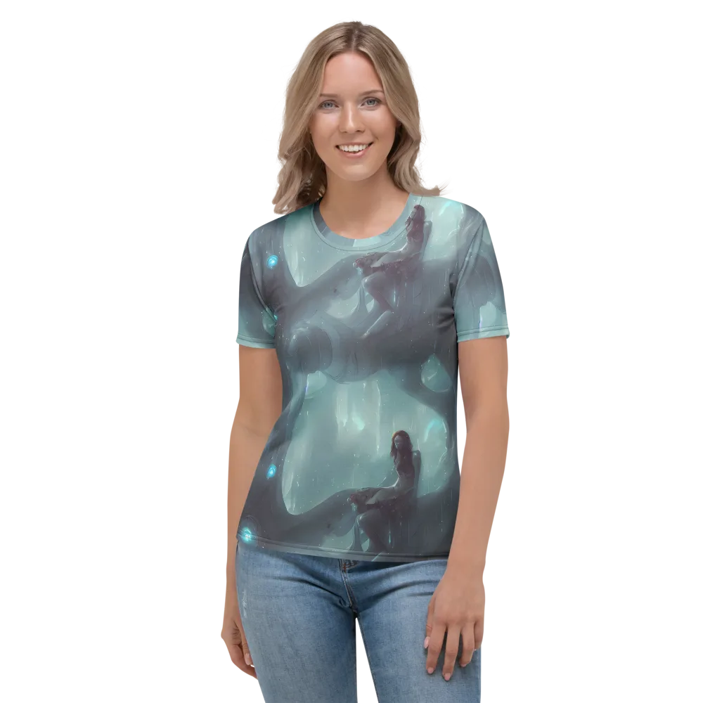 Liquid Serenity on Women's Crew Neck T-Shirt — Front