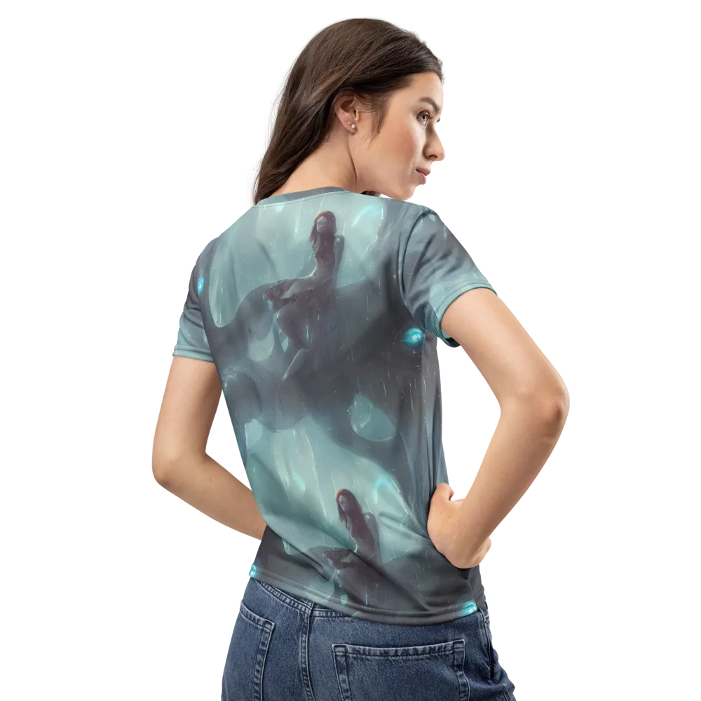 Liquid Serenity on Women's Crew Neck T-Shirt — Back