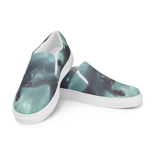 Liquid Serenity on a Men's Slip-On Canvas Shoes