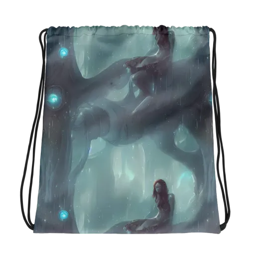 Liquid Serenity on a Drawstring Bag