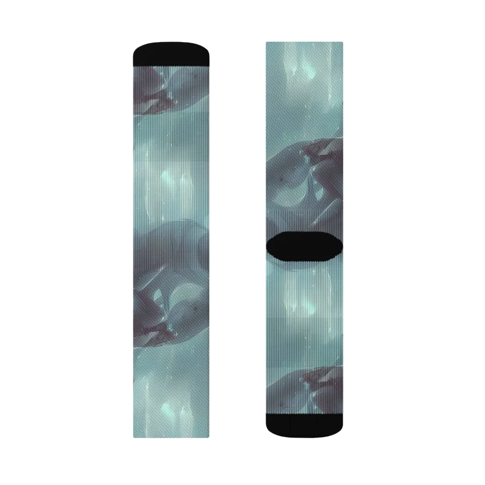 Liquid Serenity on Socks — Right Sock