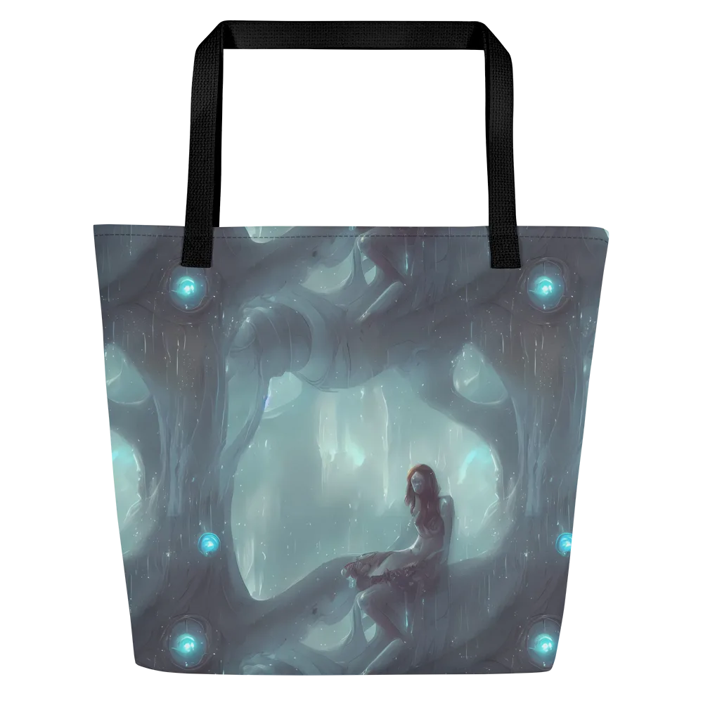Liquid Serenity on Large Tote Bag W/ Pocket — Front