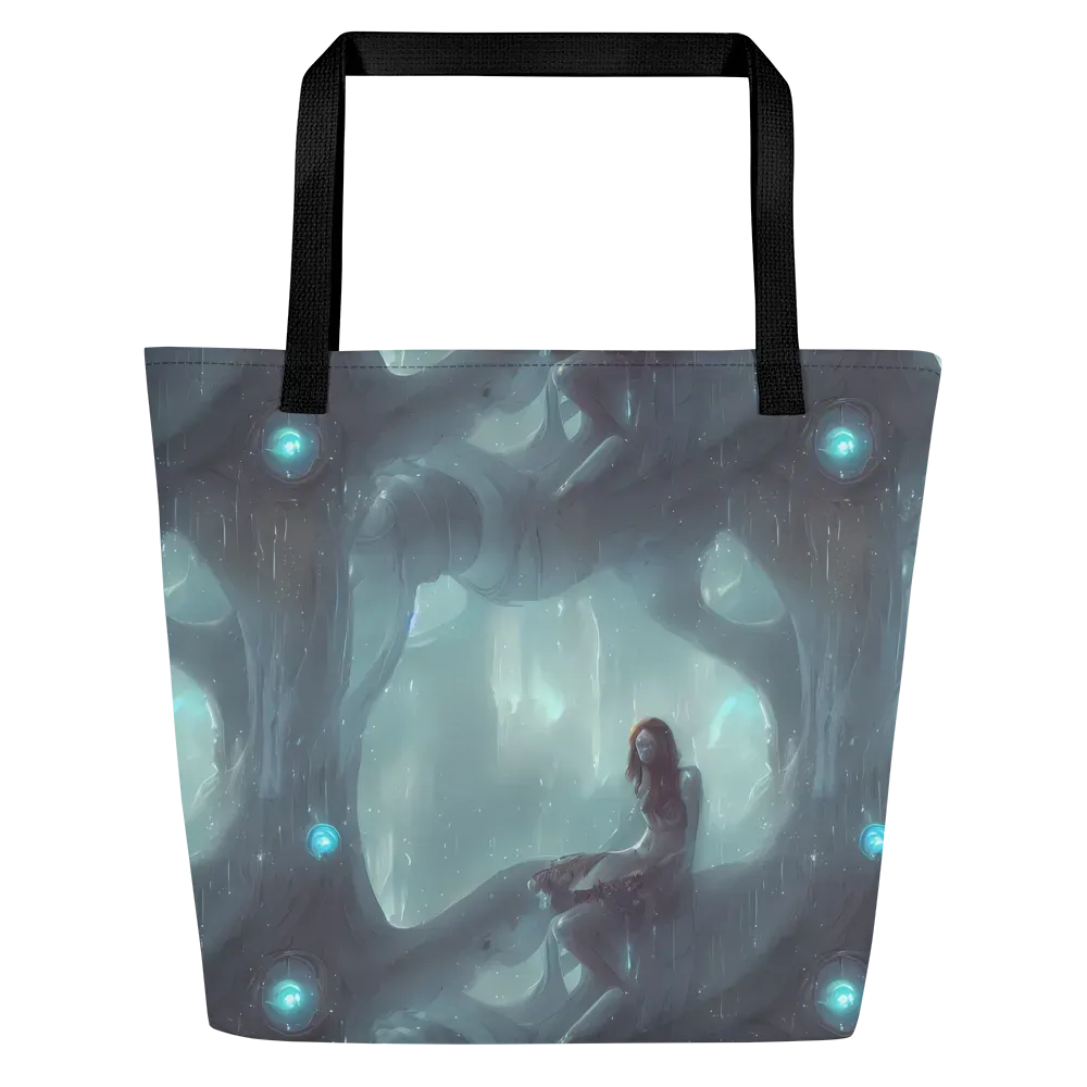 Liquid Serenity on Large Tote Bag W/ Pocket — Front