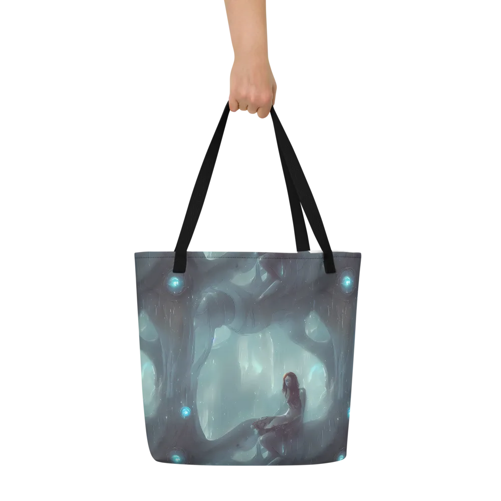 Liquid Serenity on Large Tote Bag W/ Pocket — Front