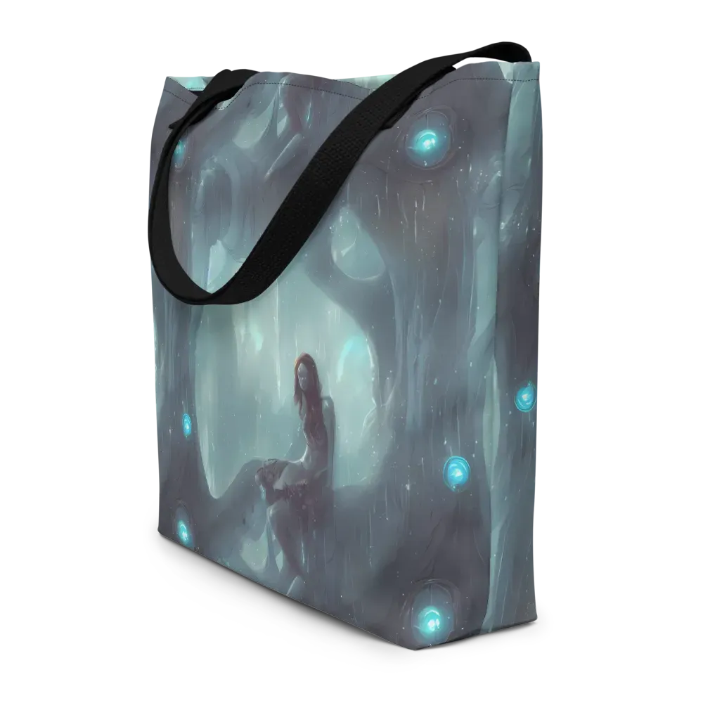 Liquid Serenity on Large Tote Bag W/ Pocket — Front