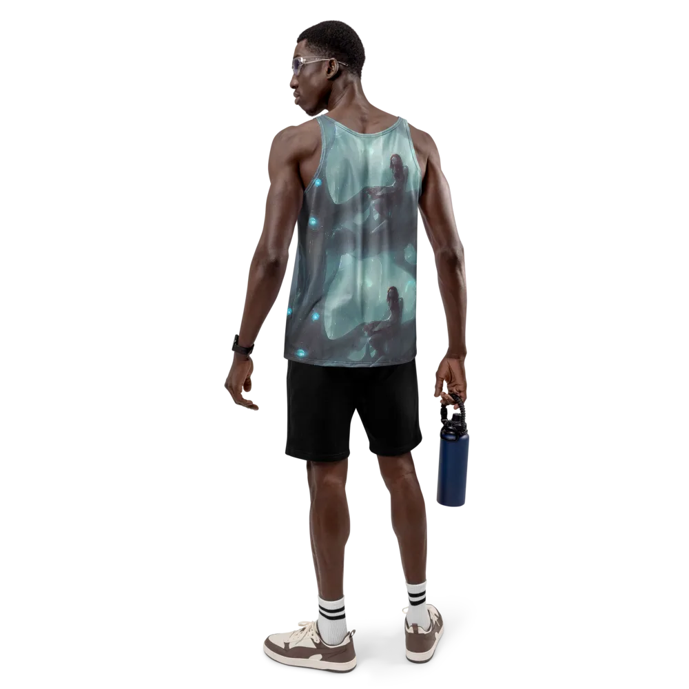 Liquid Serenity on Men's Tank Top — Back