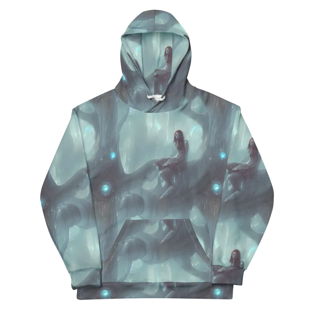 Liquid Serenity on Cotton Hoodie — Front