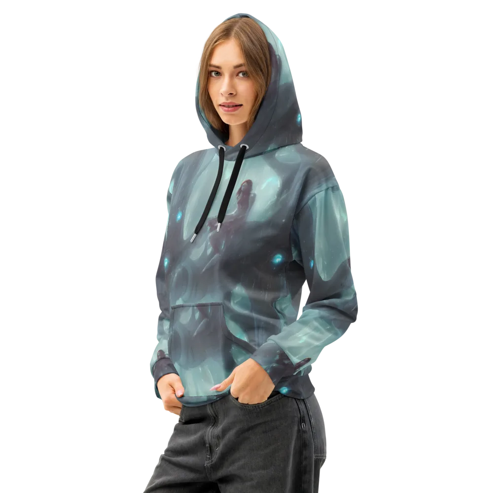 Liquid Serenity on Cotton Hoodie — Left Front