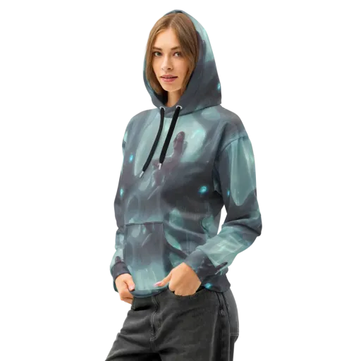 Liquid Serenity on a Cotton Hoodie