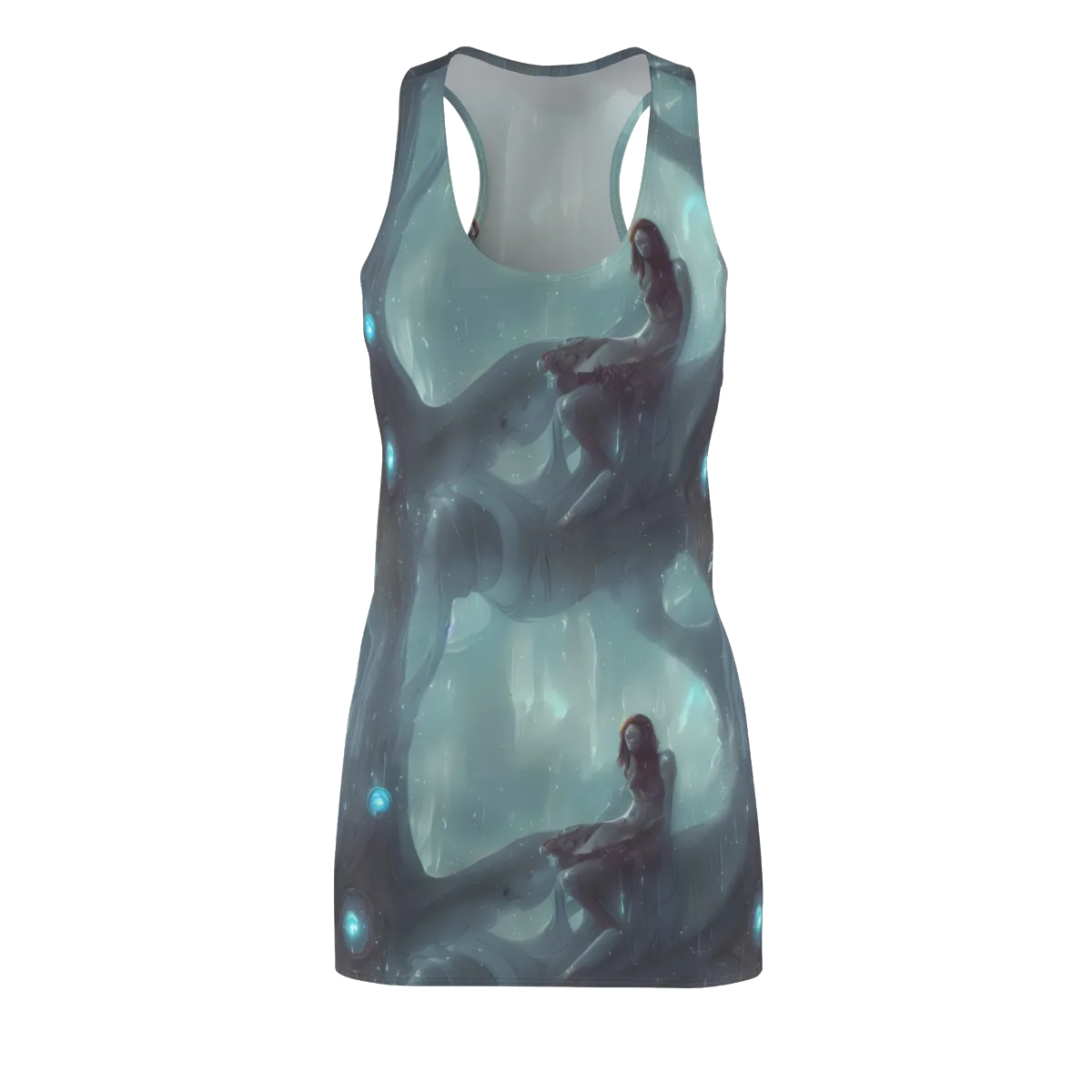 Liquid Serenity on Racerback Dress — Front