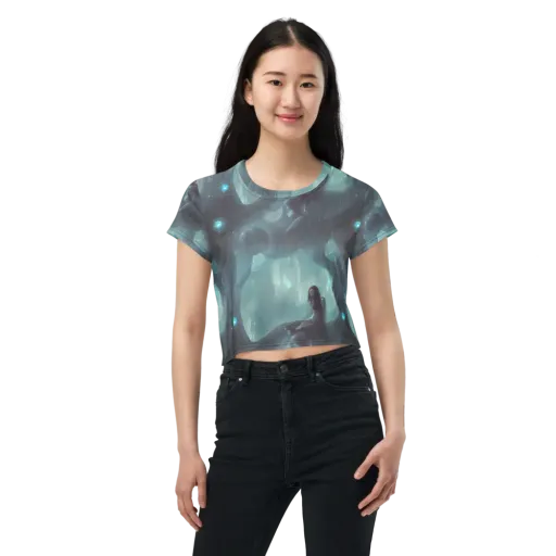Liquid Serenity on a Crop Tee