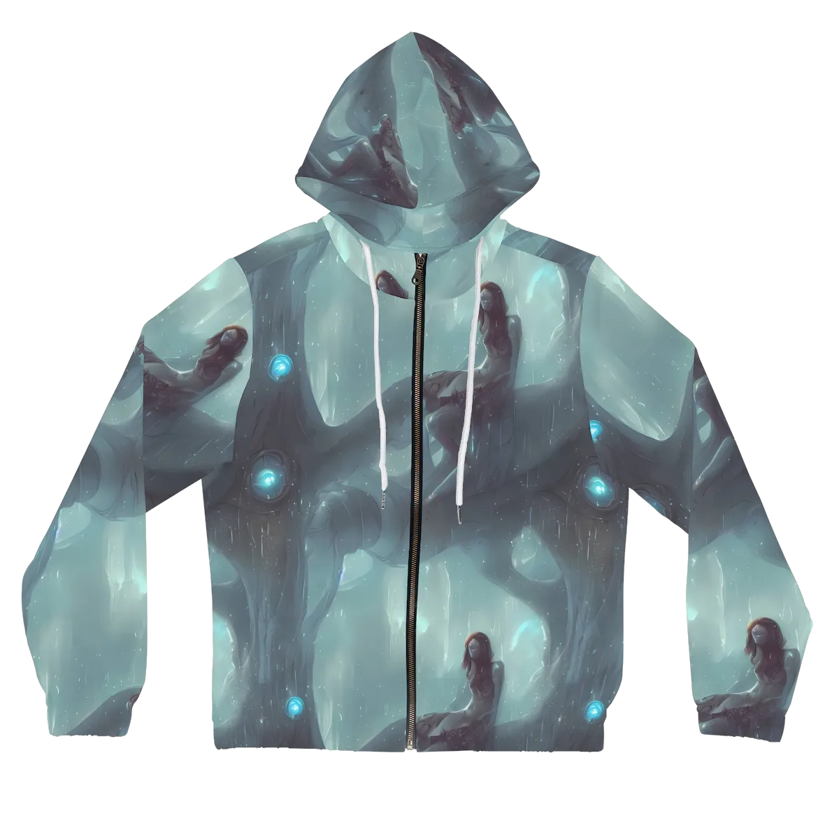 Liquid Serenity on Women's Full-Zip Hoodie — Front