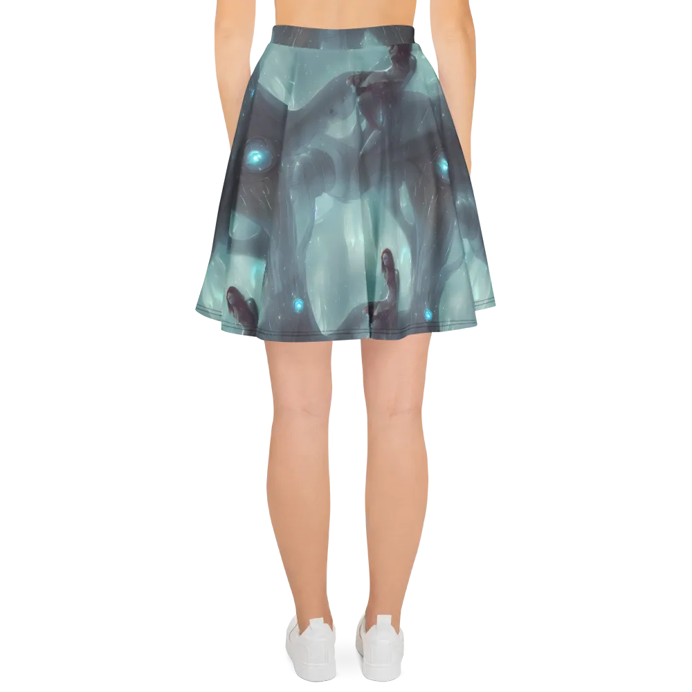 Liquid Serenity on Skater Skirt — Back