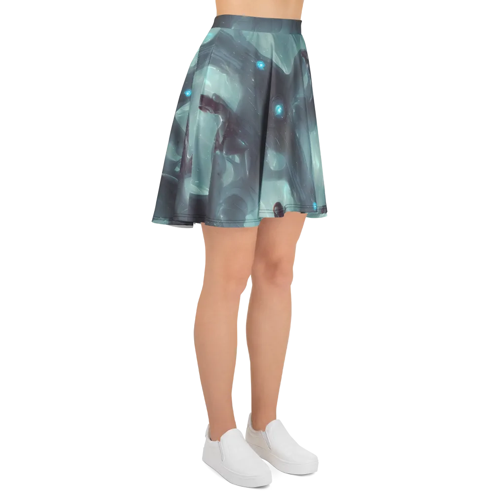 Liquid Serenity on Skater Skirt — Right