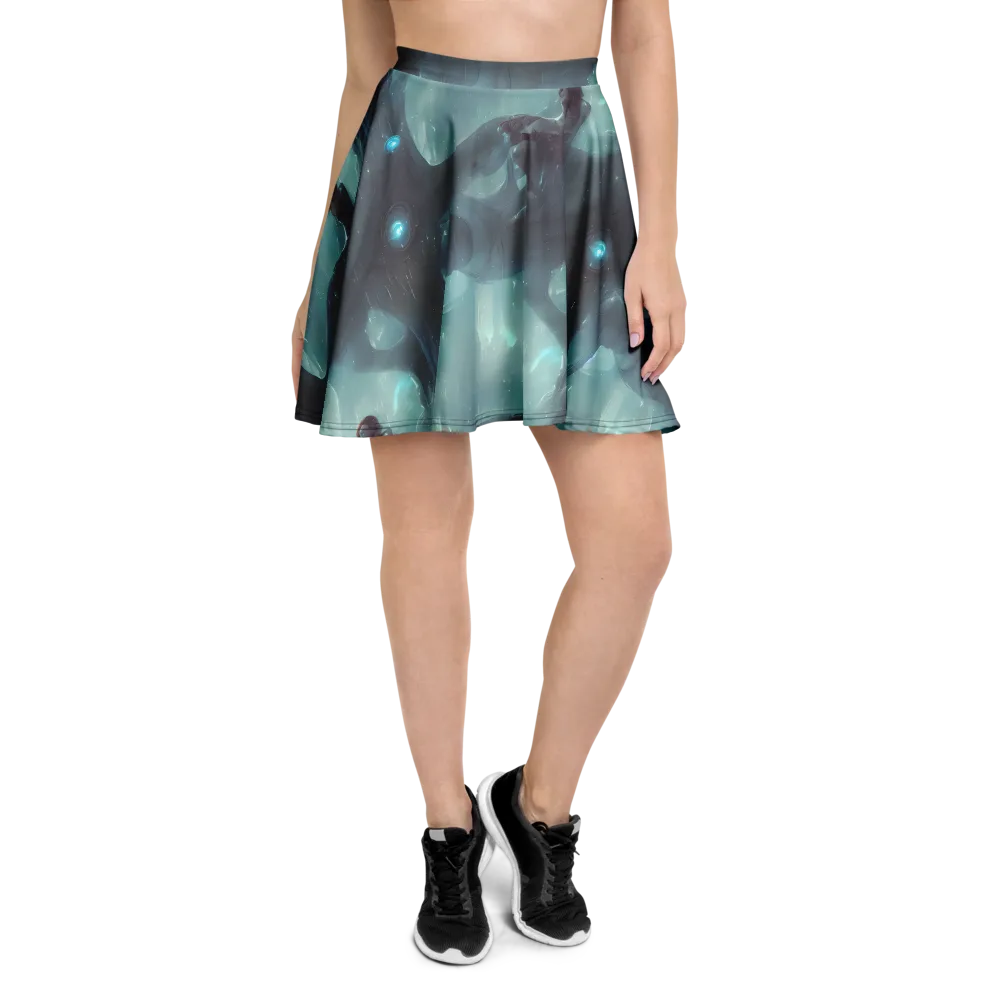 Liquid Serenity on Skater Skirt — Front