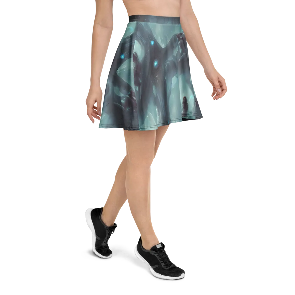 Liquid Serenity on Skater Skirt — Right