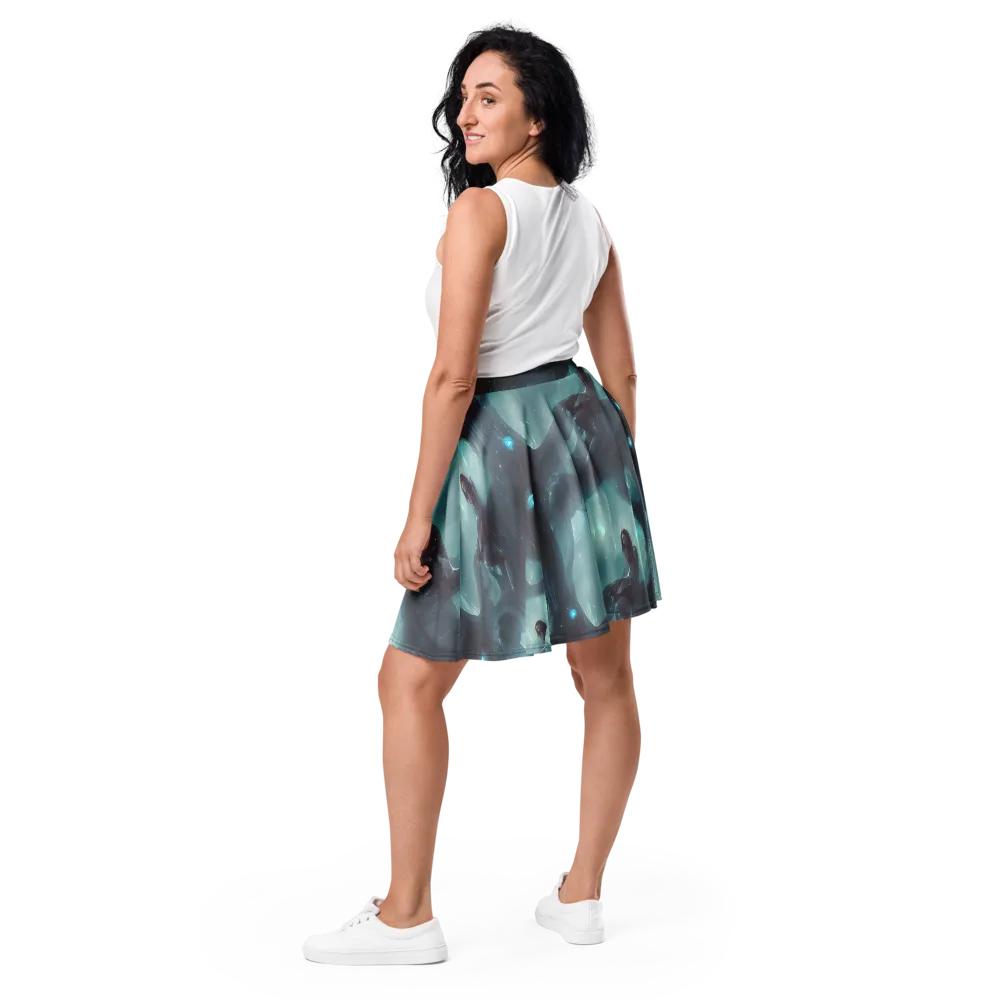 Liquid Serenity on Skater Skirt — Back