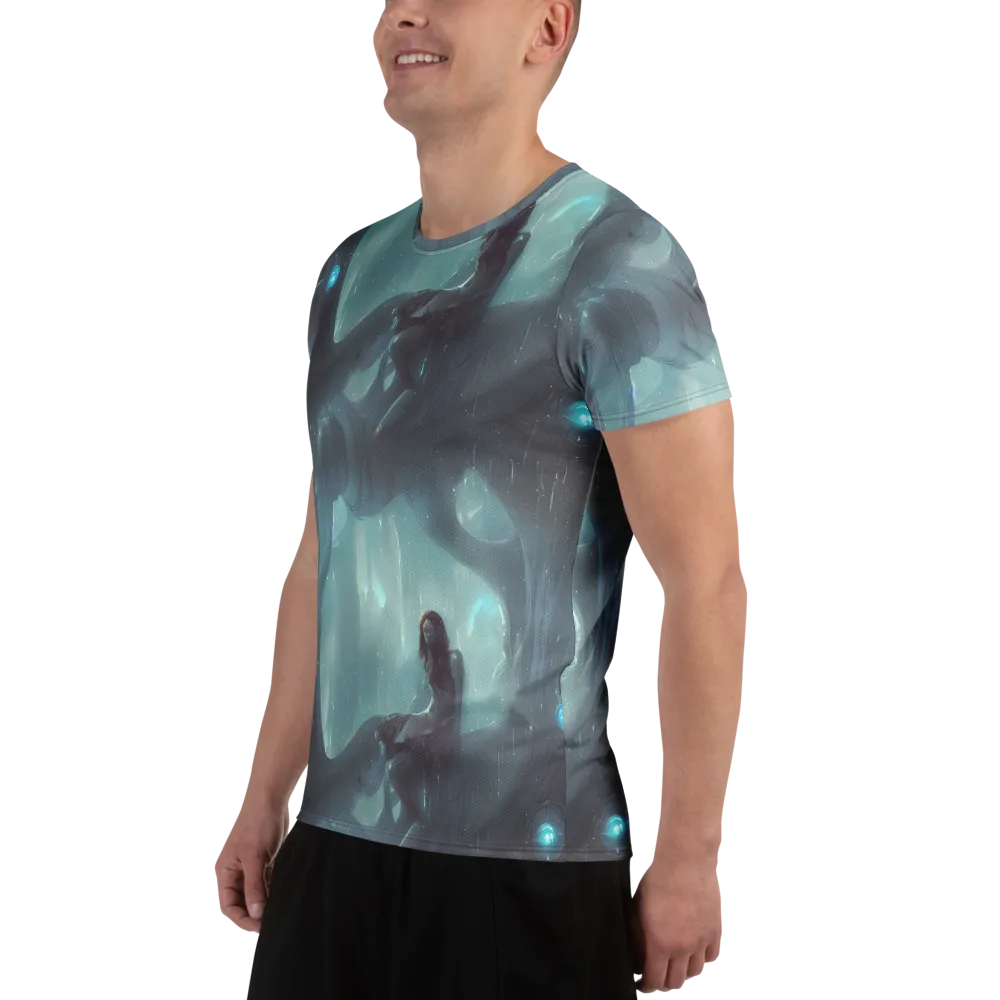 Liquid Serenity on Men's Athletic T-Shirt — Left