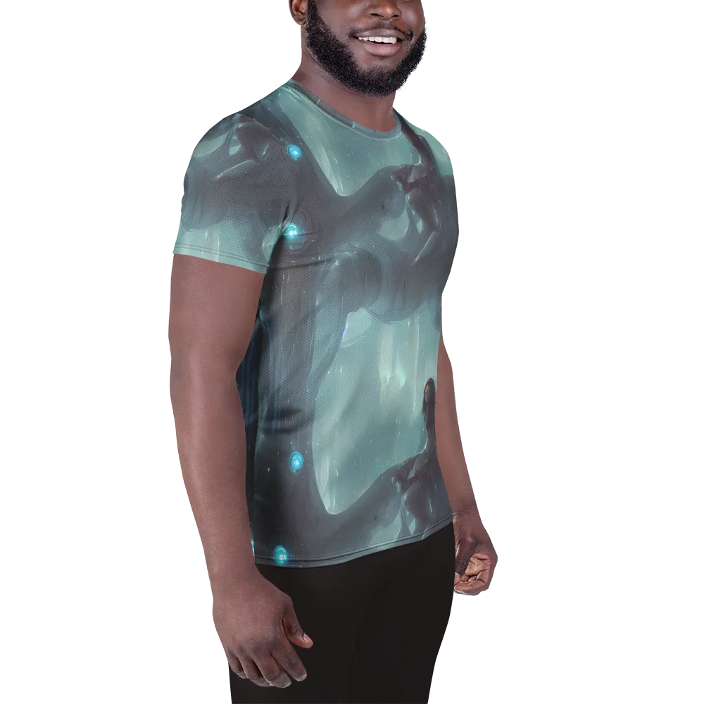 Liquid Serenity on Men's Athletic T-Shirt — Right