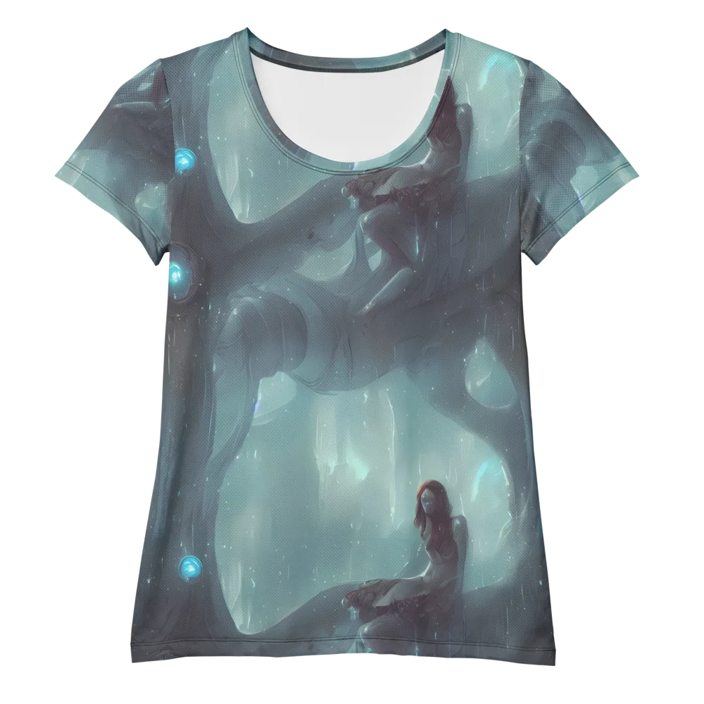Liquid Serenity on Women's Athletic T-Shirt — Front