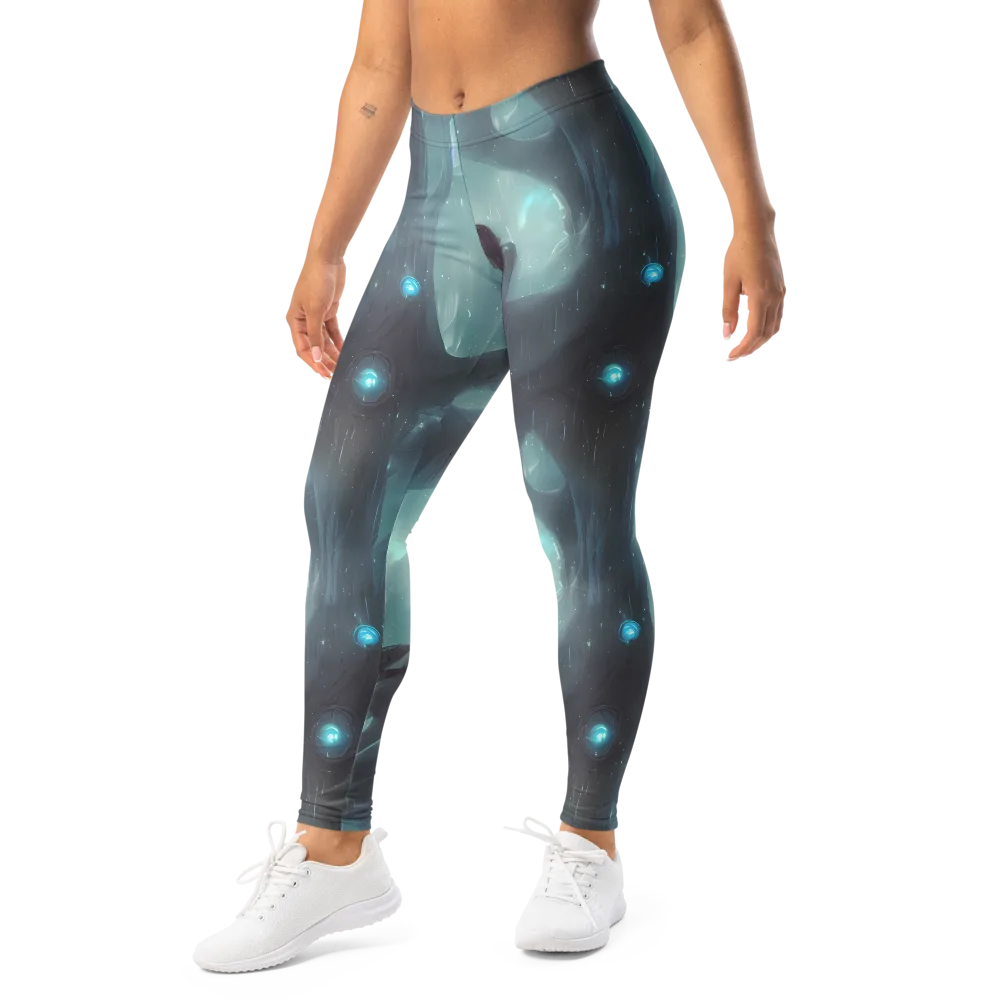 Liquid Serenity on Leggings — Left Front