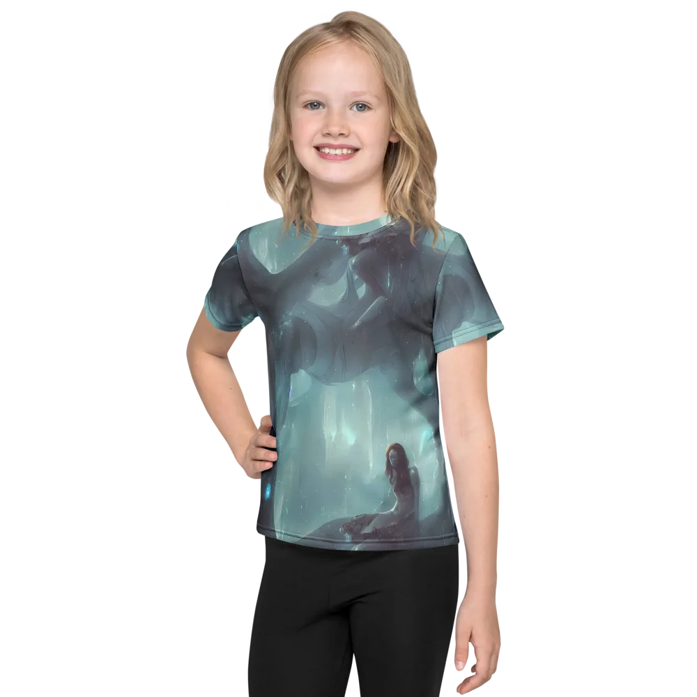 Liquid Serenity on Kids Crew Neck T-Shirt — Front