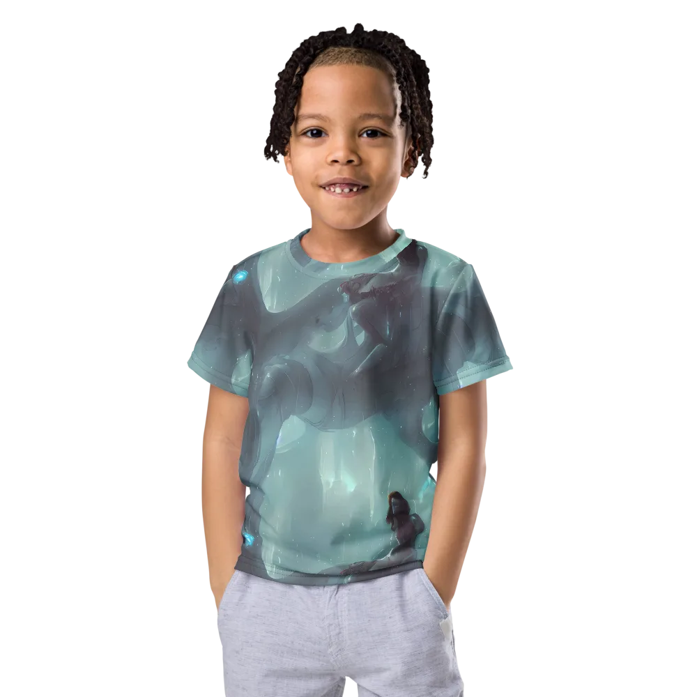 Liquid Serenity on Kids Crew Neck T-Shirt — Front