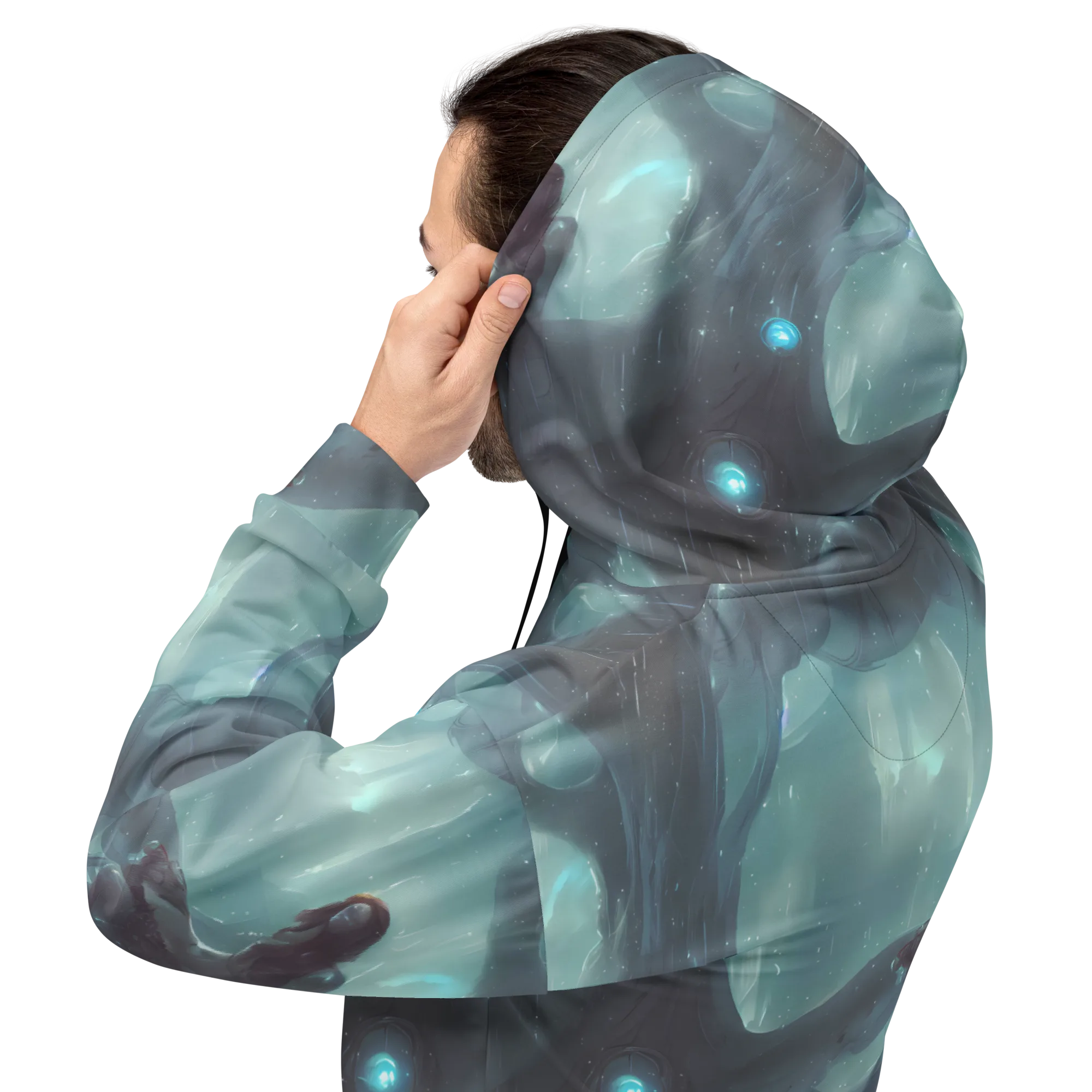 Liquid Serenity on Hoodie — Back