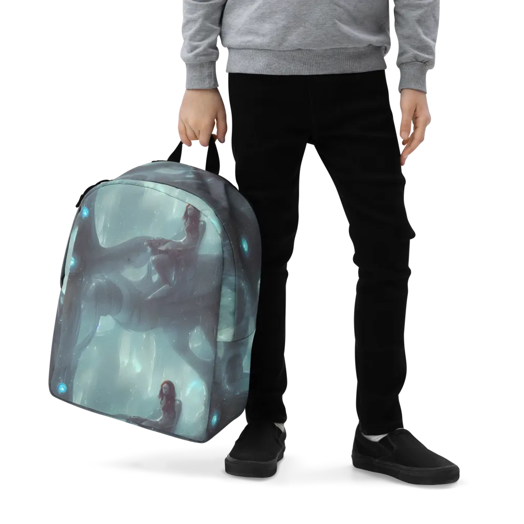 Liquid Serenity on Minimalist Backpack — Zoomed-in