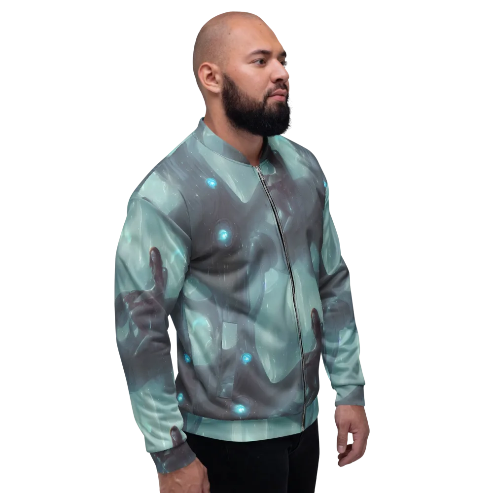 Liquid Serenity on Bomber Jacket — Right