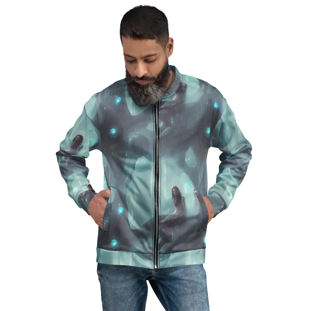 Liquid Serenity on Bomber Jacket — Front