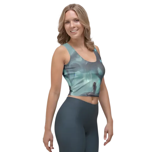 Liquid Serenity on a Crop Top