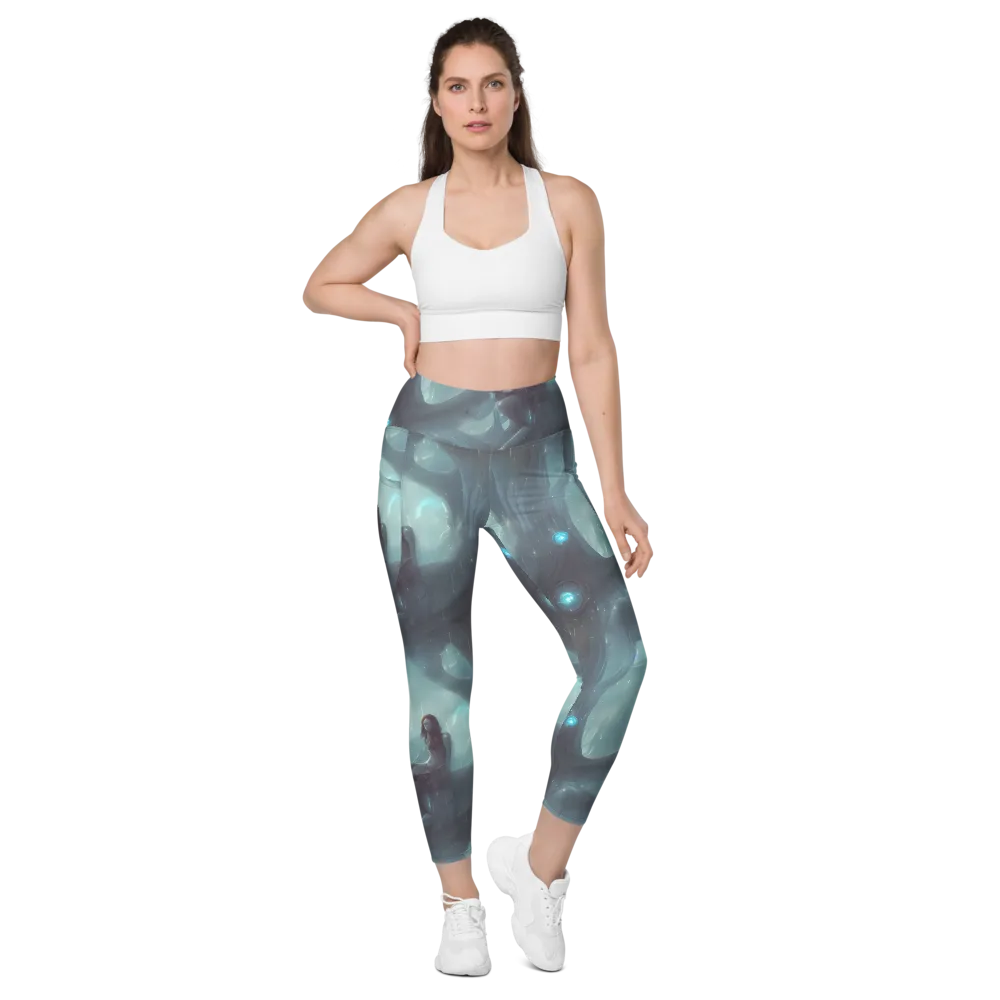 Liquid Serenity on Leggings with Pockets — Front