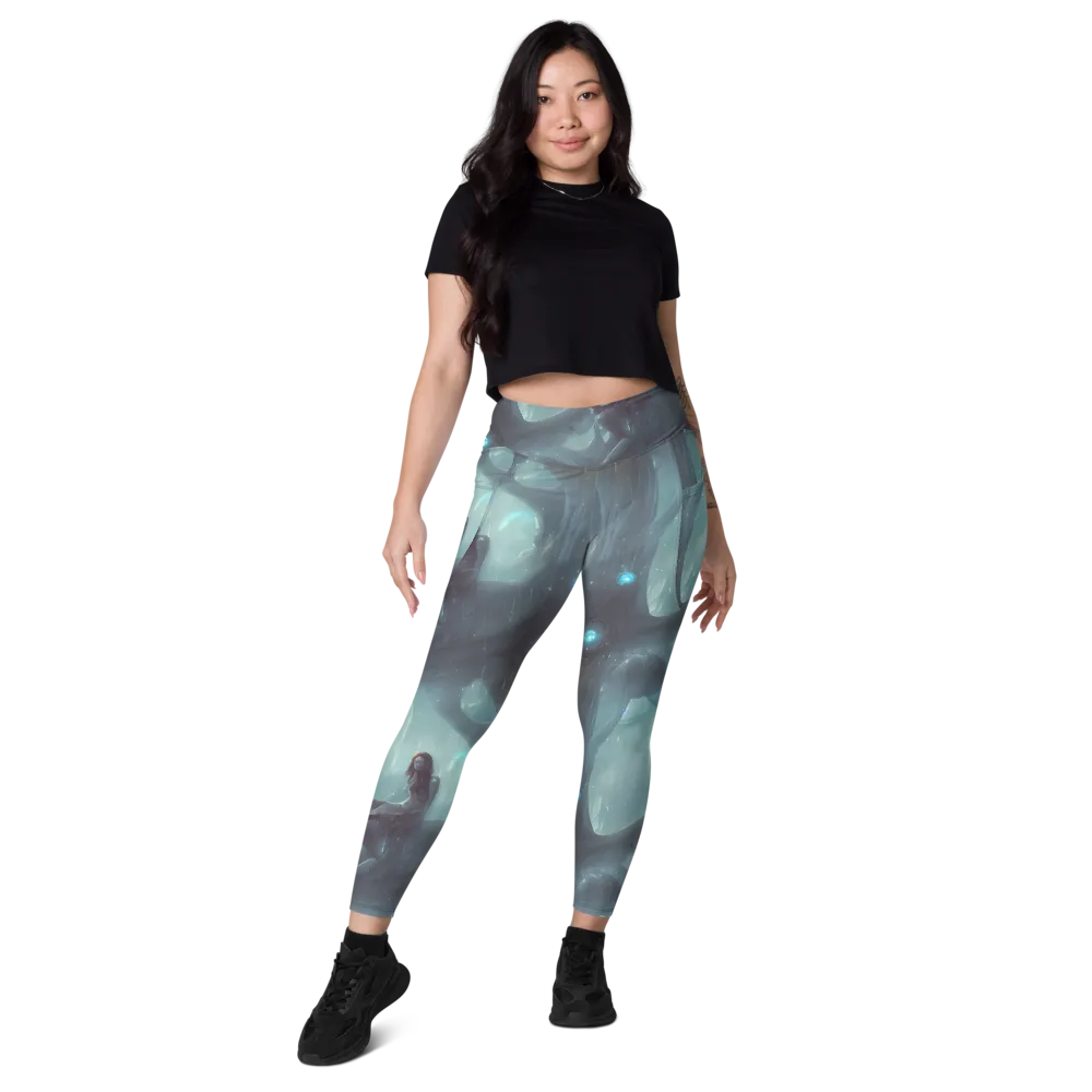 Liquid Serenity on Leggings with Pockets — Front