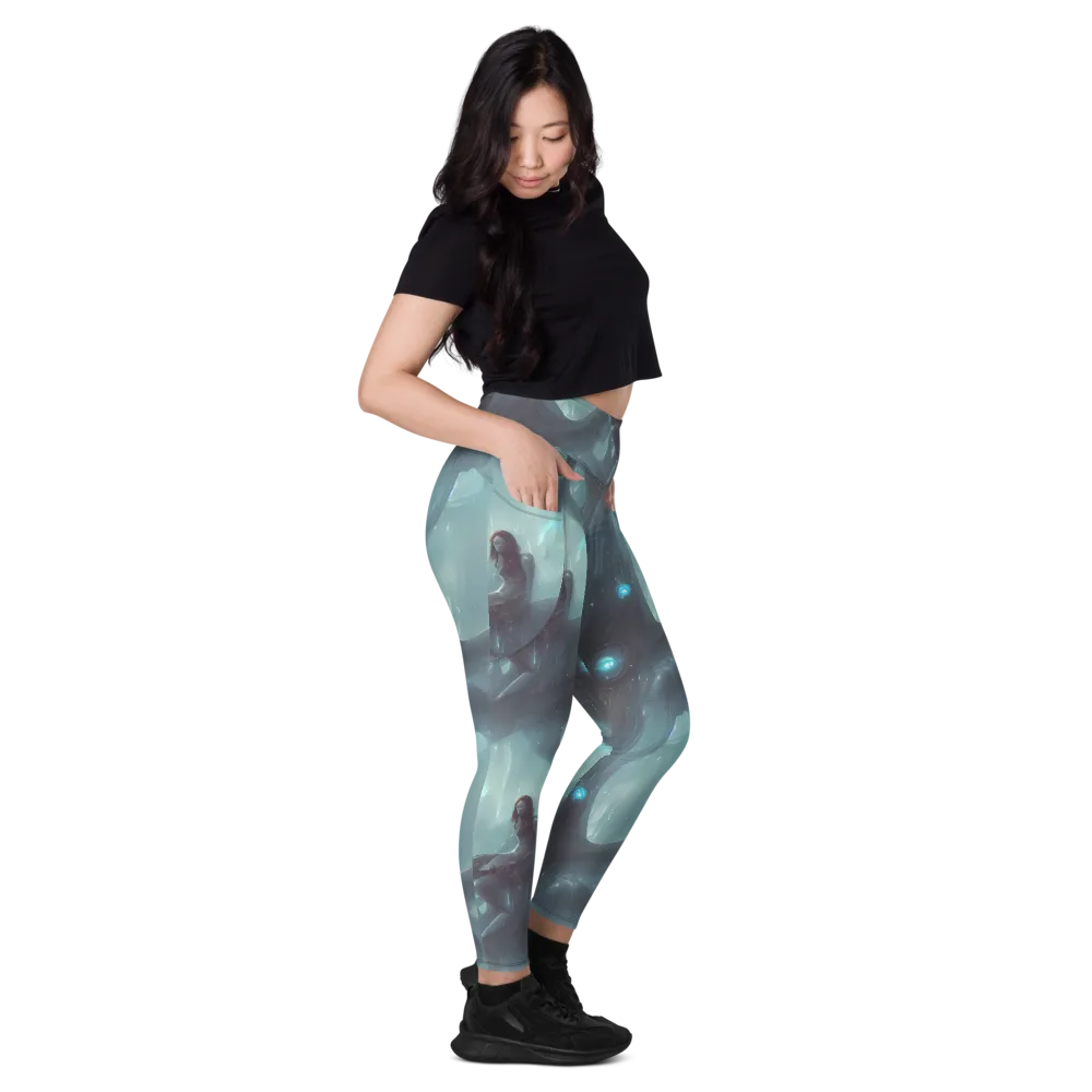 Liquid Serenity on Leggings with Pockets — Right