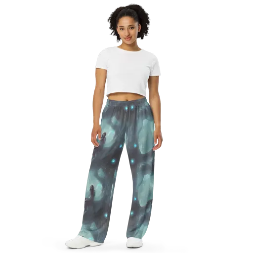 Liquid Serenity on a Wide-Leg Pants