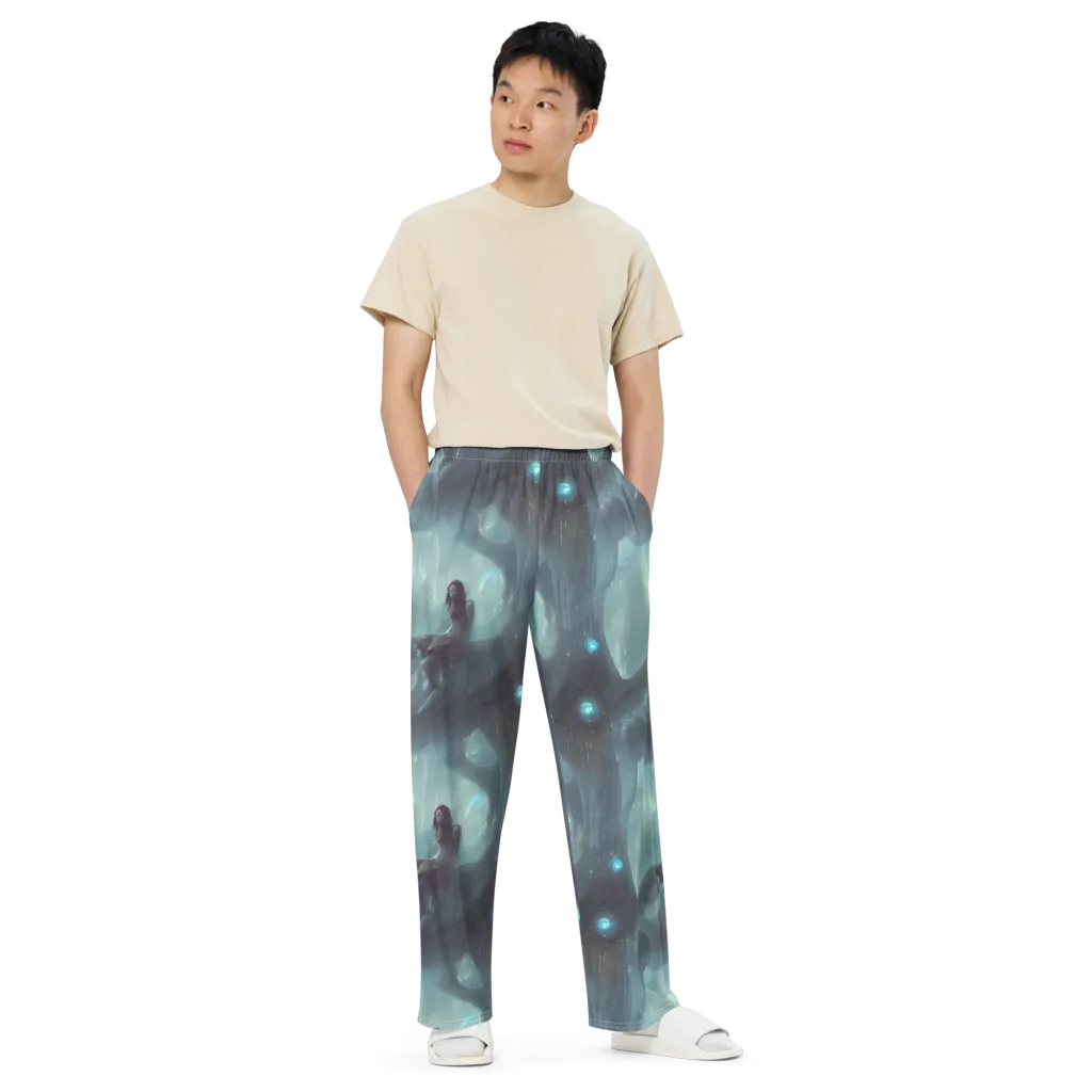 Liquid Serenity on Wide-Leg Pants — Front