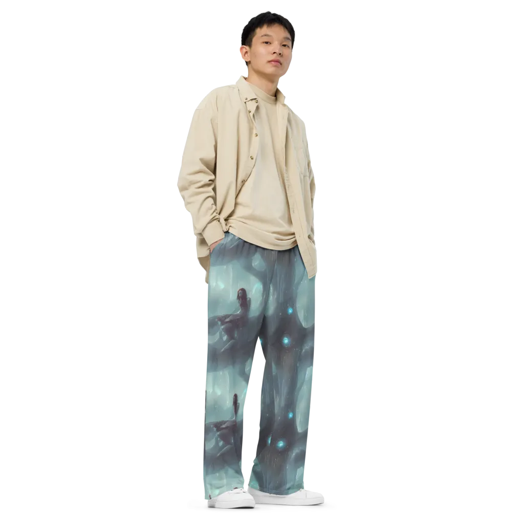Liquid Serenity on Wide-Leg Pants — Right Front