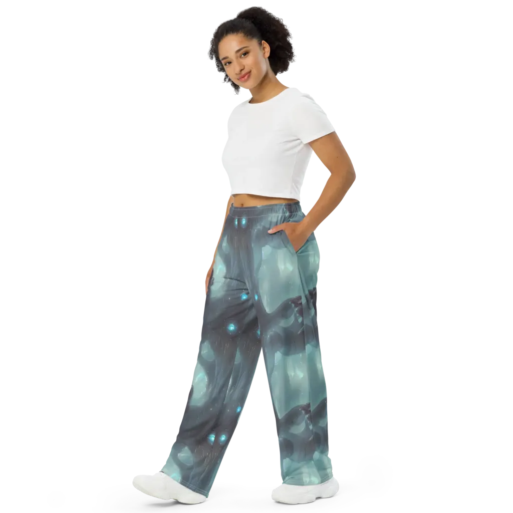 Liquid Serenity on Wide-Leg Pants — Left Front