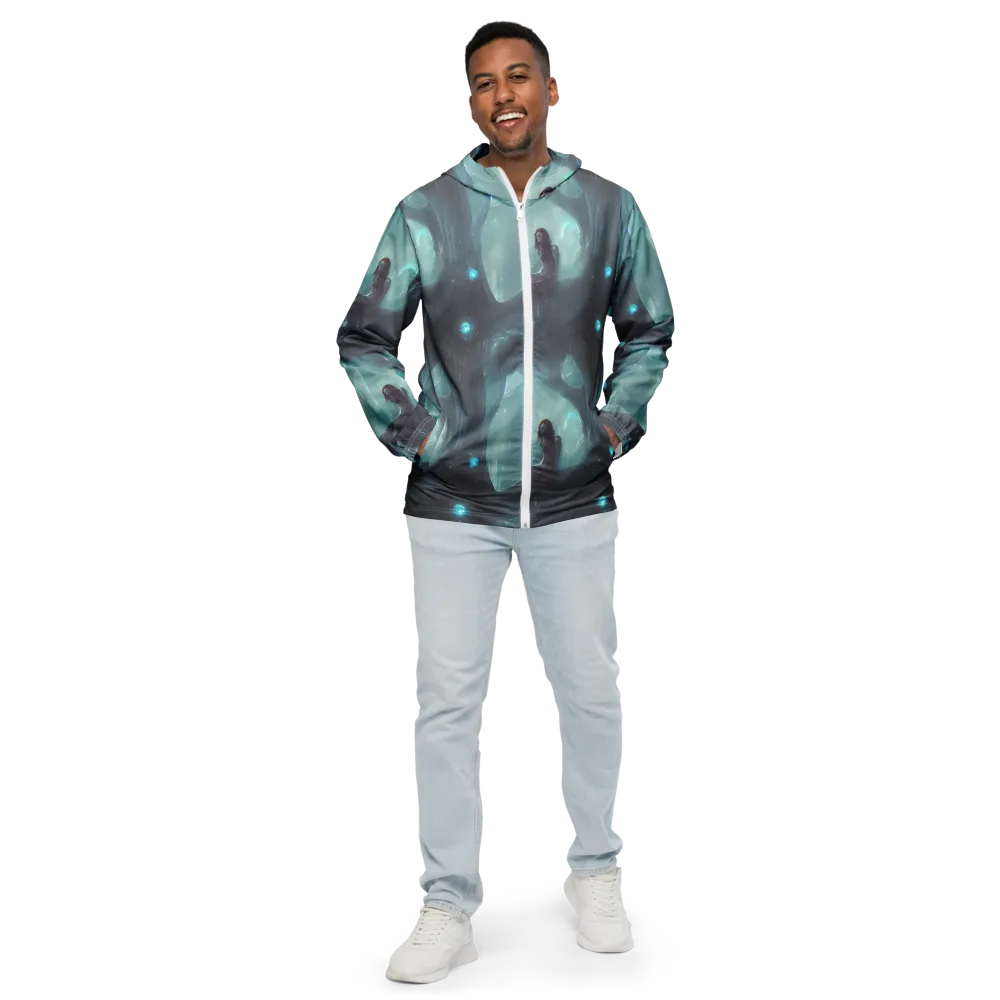 Liquid Serenity on Men's Windbreaker — Front