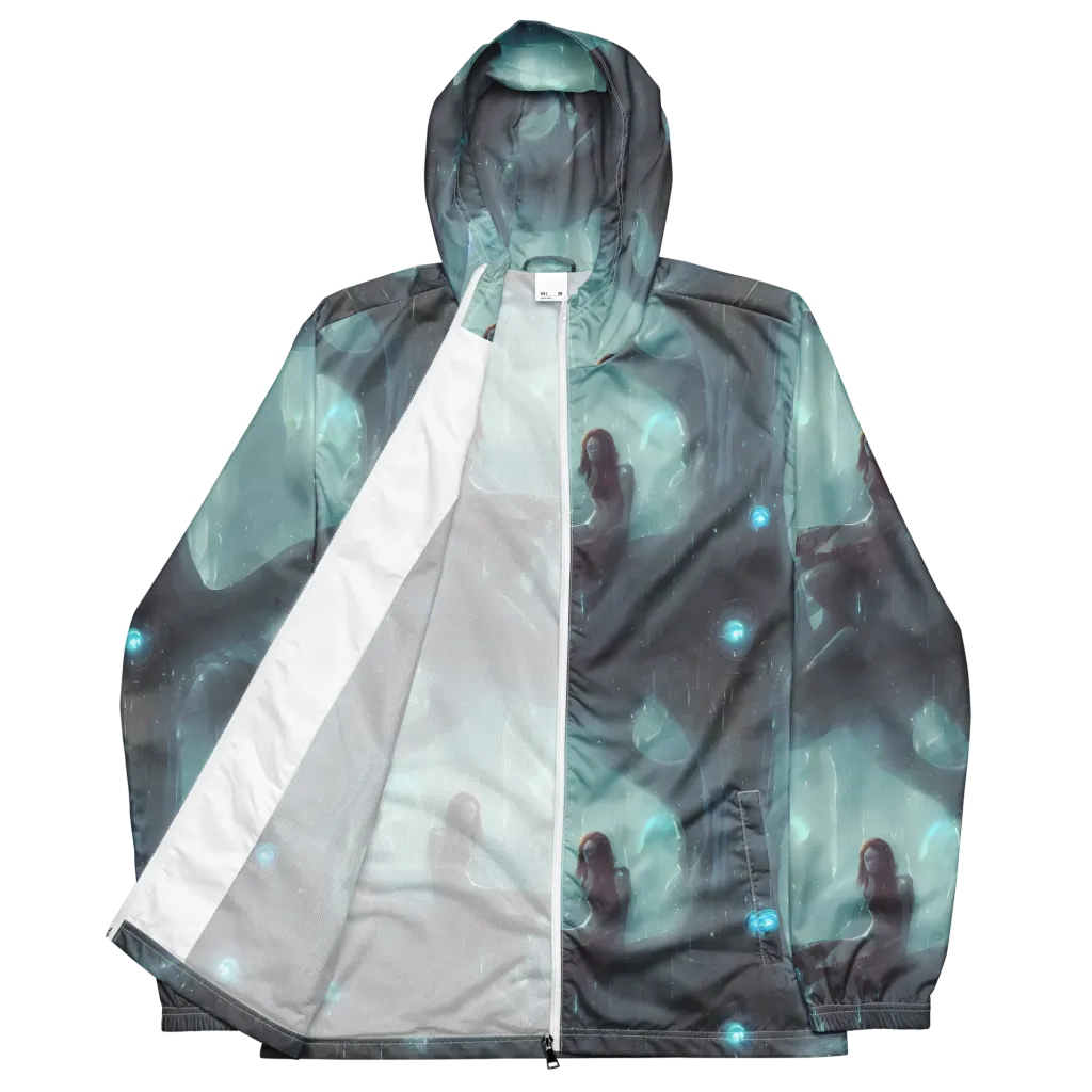 Liquid Serenity on Men's Windbreaker — Front