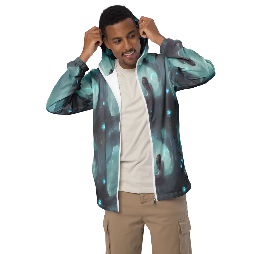 Liquid Serenity on Men's Windbreaker — Front