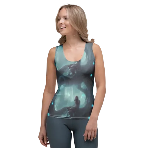 Liquid Serenity on a Women's Tank Top