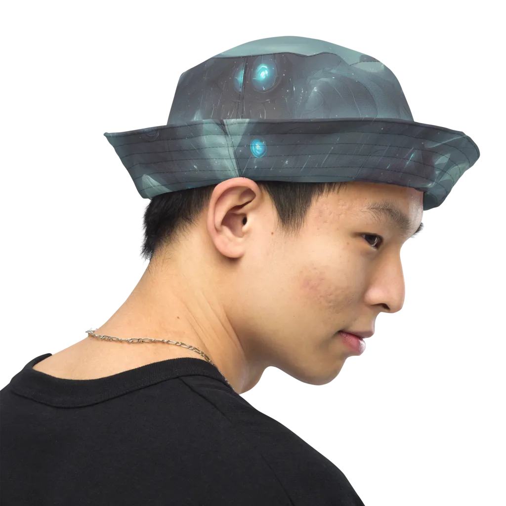 Liquid Serenity on Reversible Bucket Hat — Right Outside