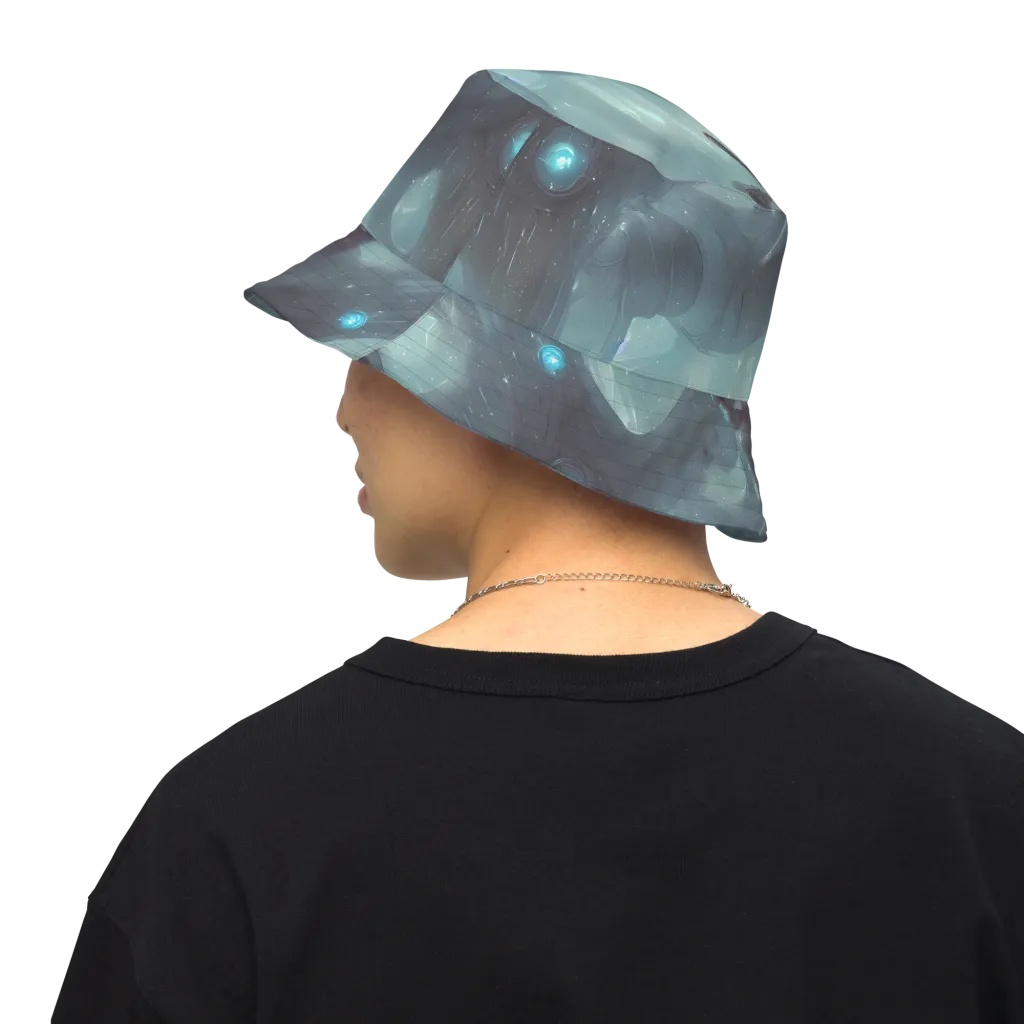 Liquid Serenity on Reversible Bucket Hat — Back Inside
